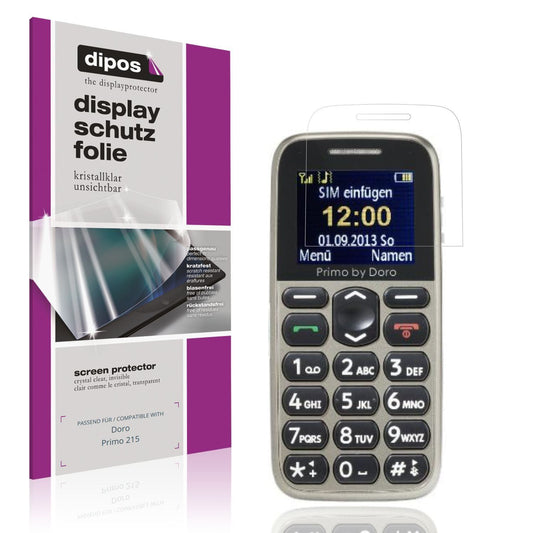 4x Schutzfolie klar für Doro Primo 215 Display-Sch (1)