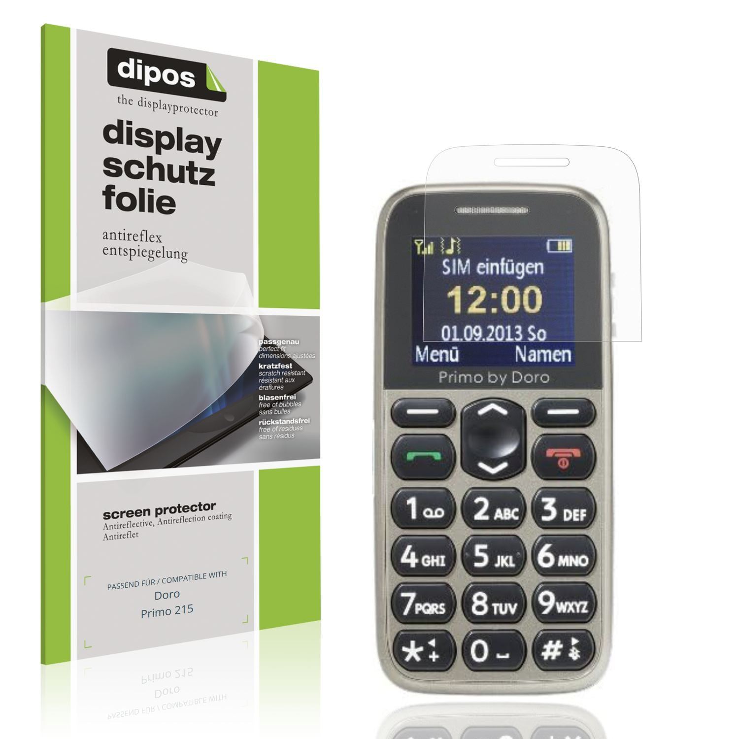 4x Schutzfolie matt für Doro Primo 215 Display-Sch (1)