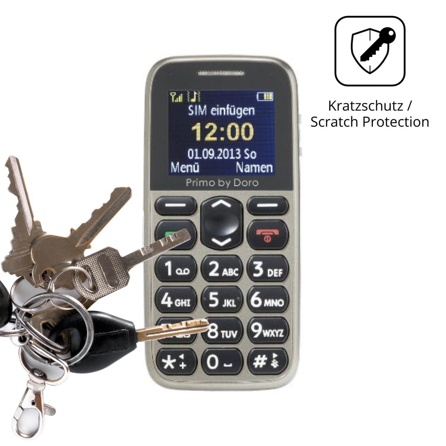 4x Schutzfolie matt für Doro Primo 215 Display-Sch (4)
