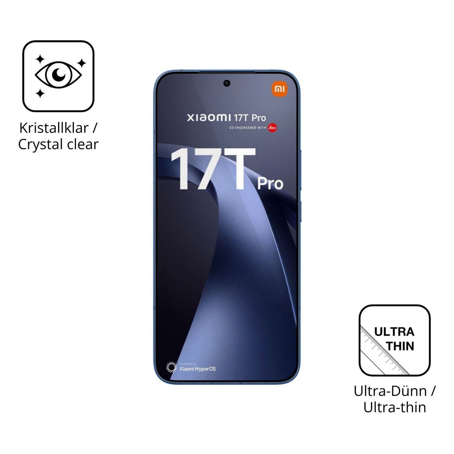 4x Schutzfolie klar für Xiaomi 17T Pro Display-Sch (5)