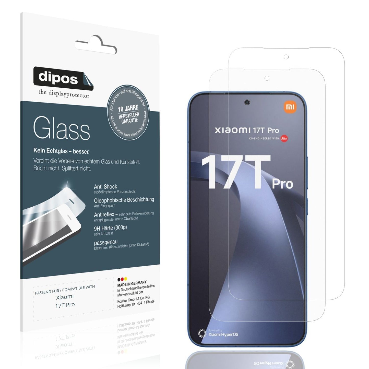 2x 9H Schutzfolie matt für Xiaomi 17T Pro Panzerfo (1)