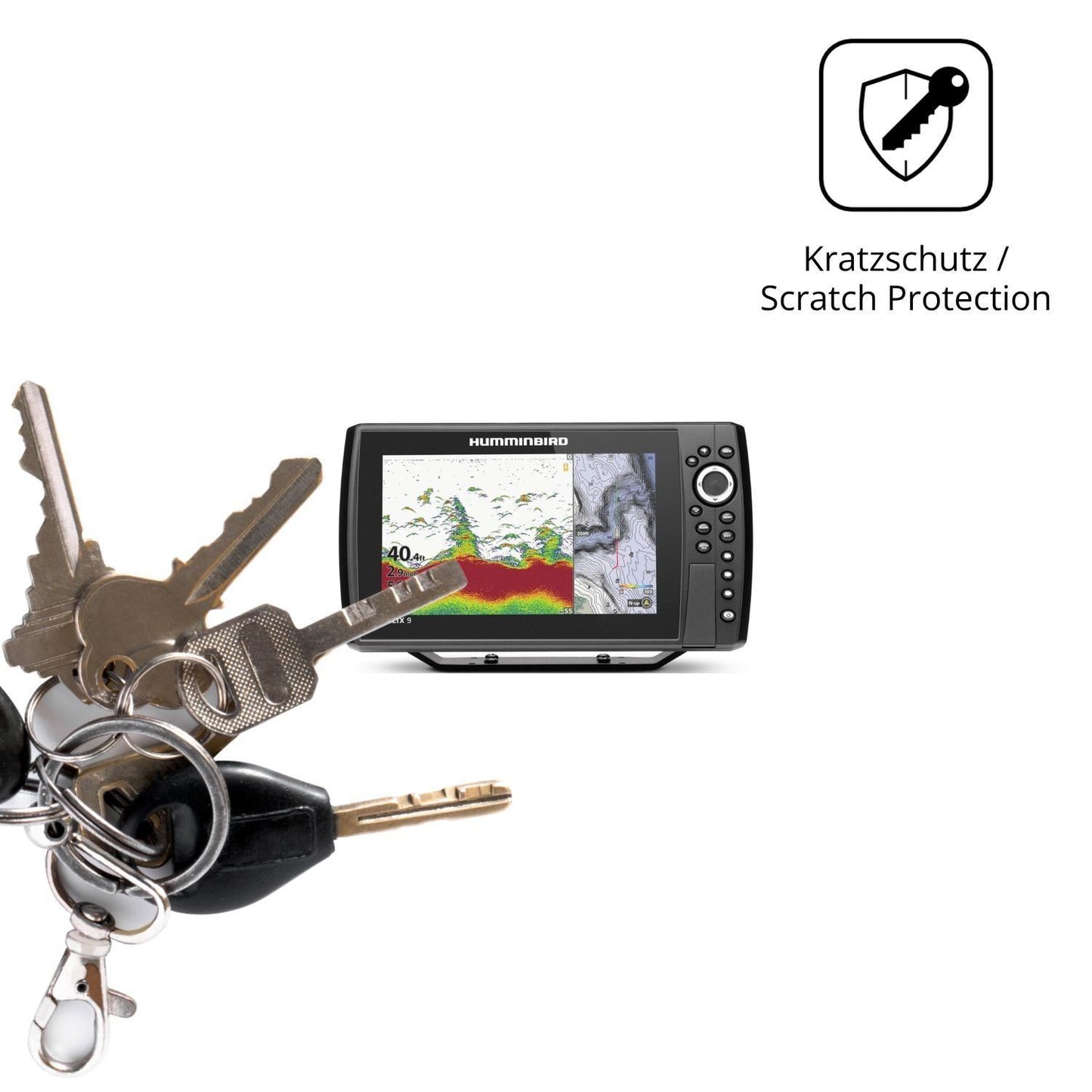2x Schutzfolie matt für Humminbird Helix 9 Display (4)