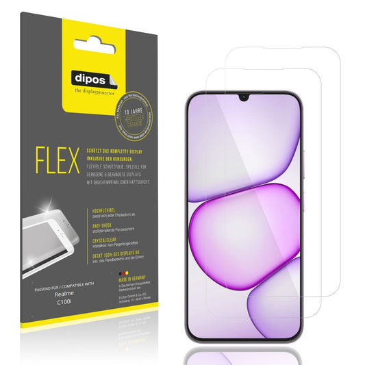 2x 3D Full Cover Schutzfolie für Realme C100i (1)