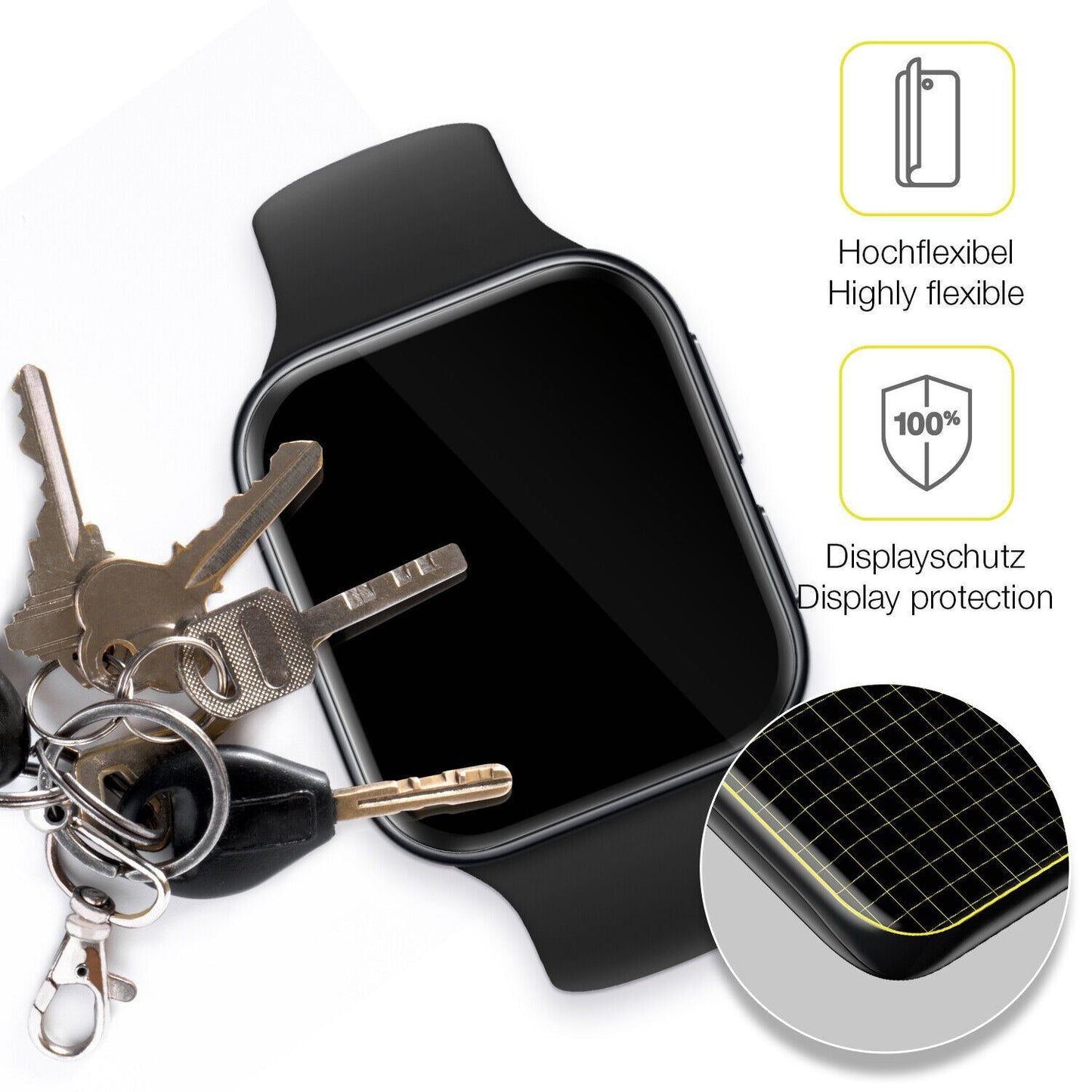 1x 3D Full Cover Schutzfolie für OPPO Watch 3 (3)