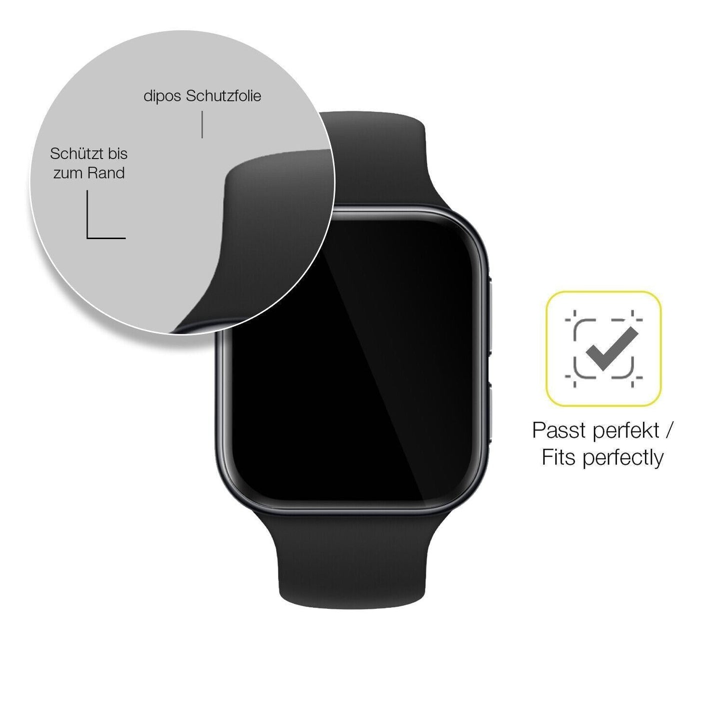 1x 3D Full Cover Schutzfolie für OPPO Watch 3 (6)