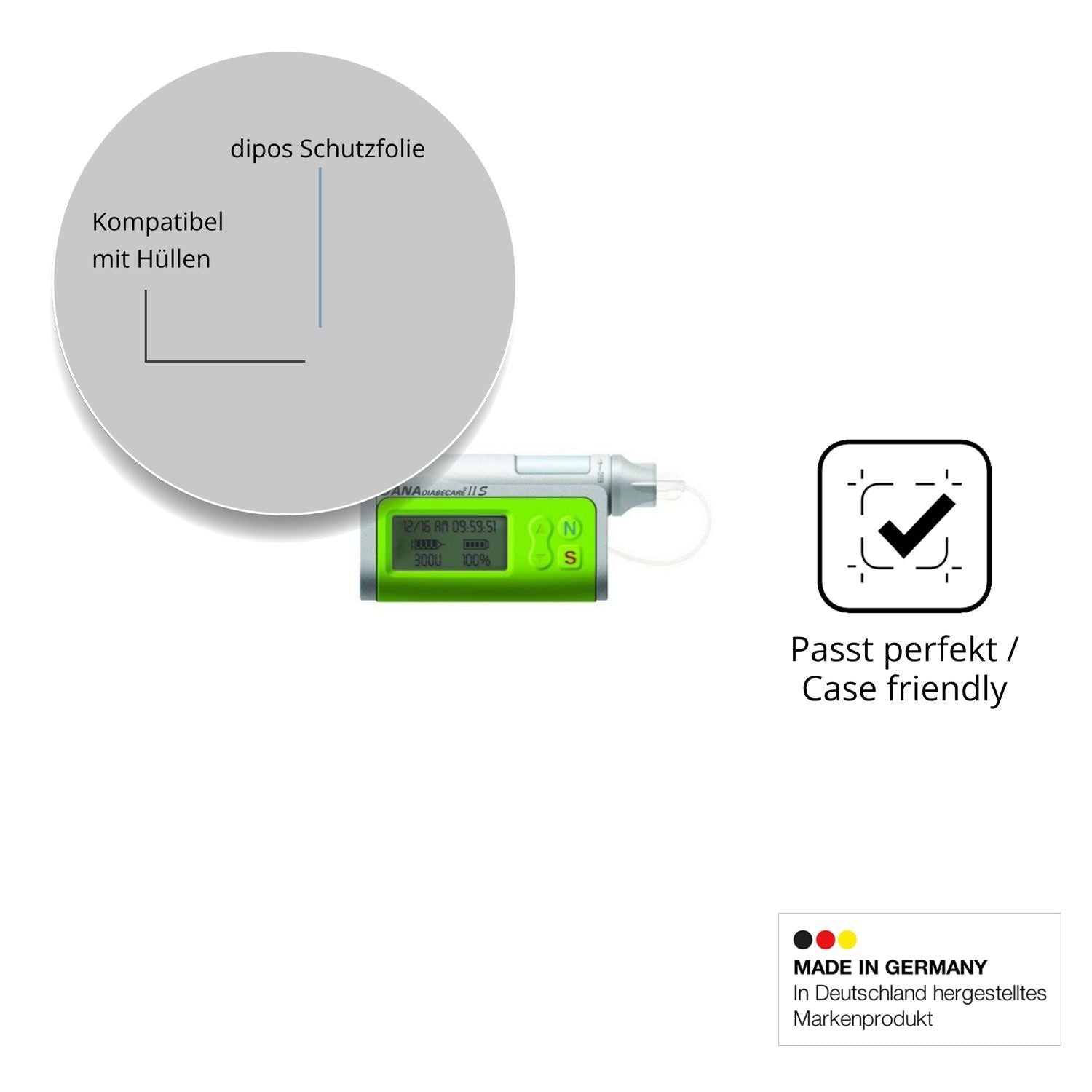 4x Schutzfolie klar für Dana Diabecare IIS Display (6)