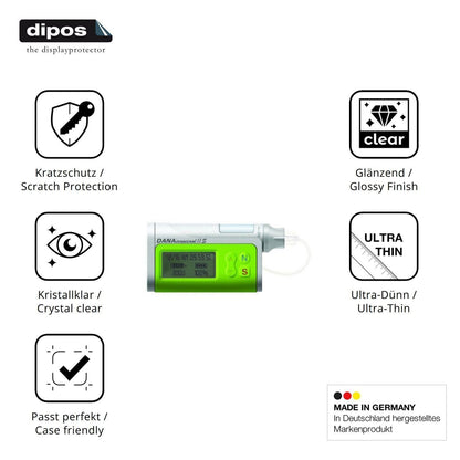 4x Schutzfolie klar für Dana Diabecare IIS Display (7)