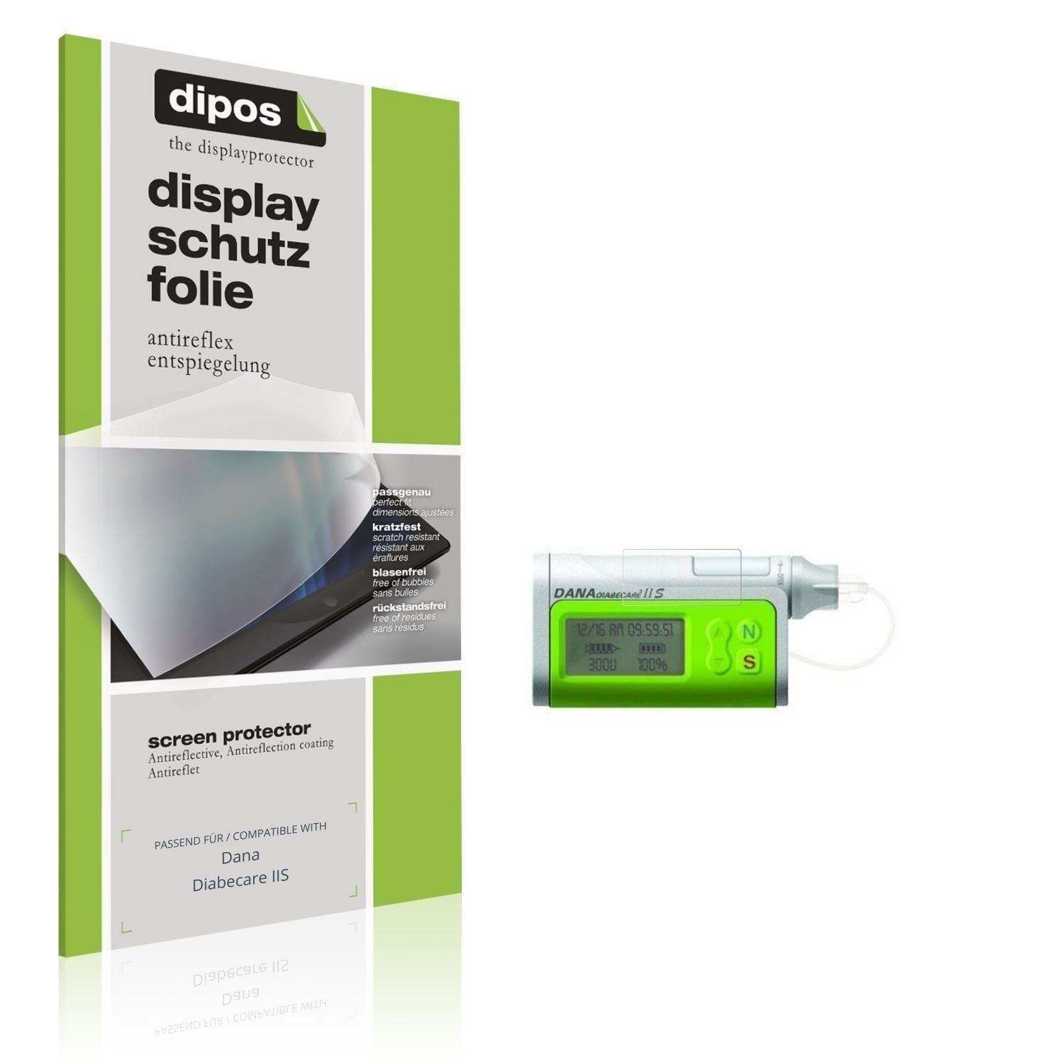 4x Schutzfolie matt für Dana Diabecare IIS Display (1)