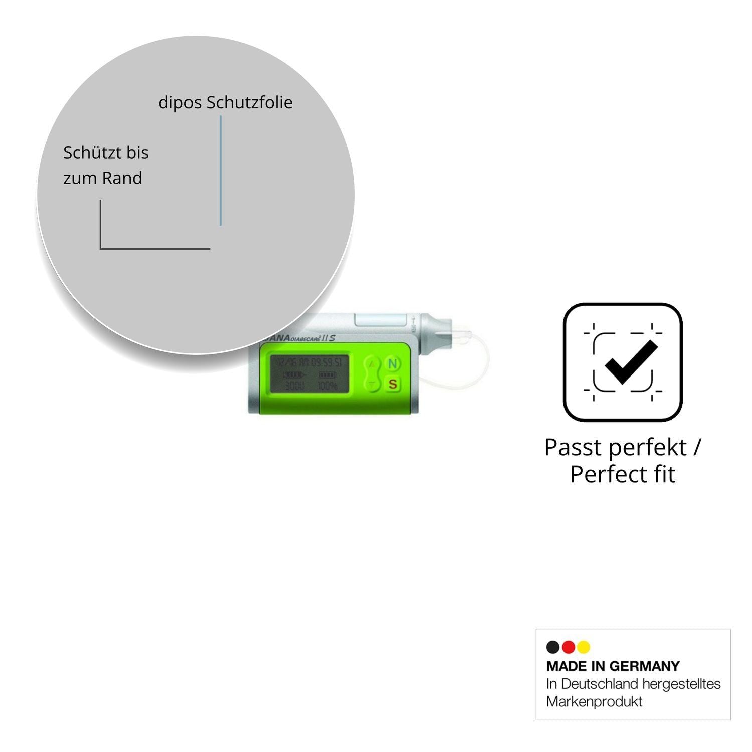 Blickschutzfolie für Dana Diabecare IIS matt Schut (4)