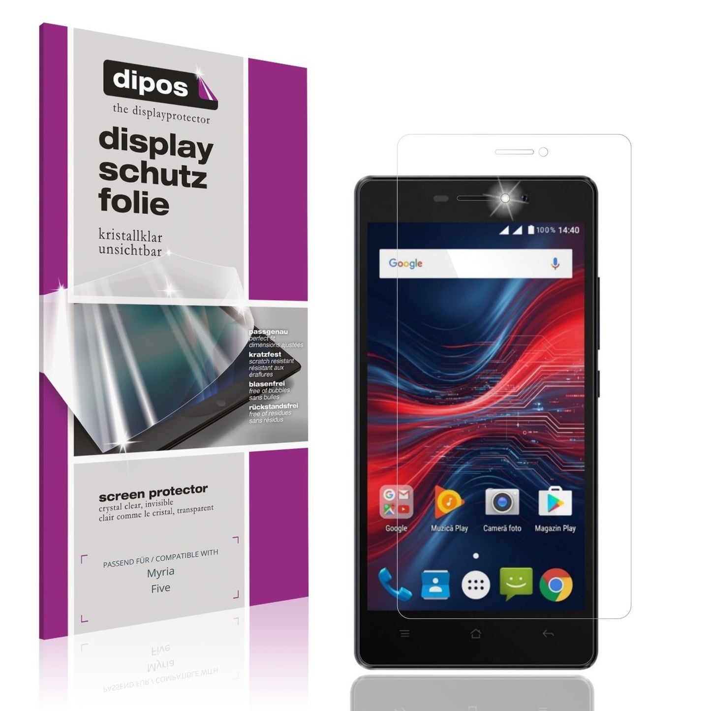 4x Schutzfolie klar für Myria Five Display-Schutzf (1)