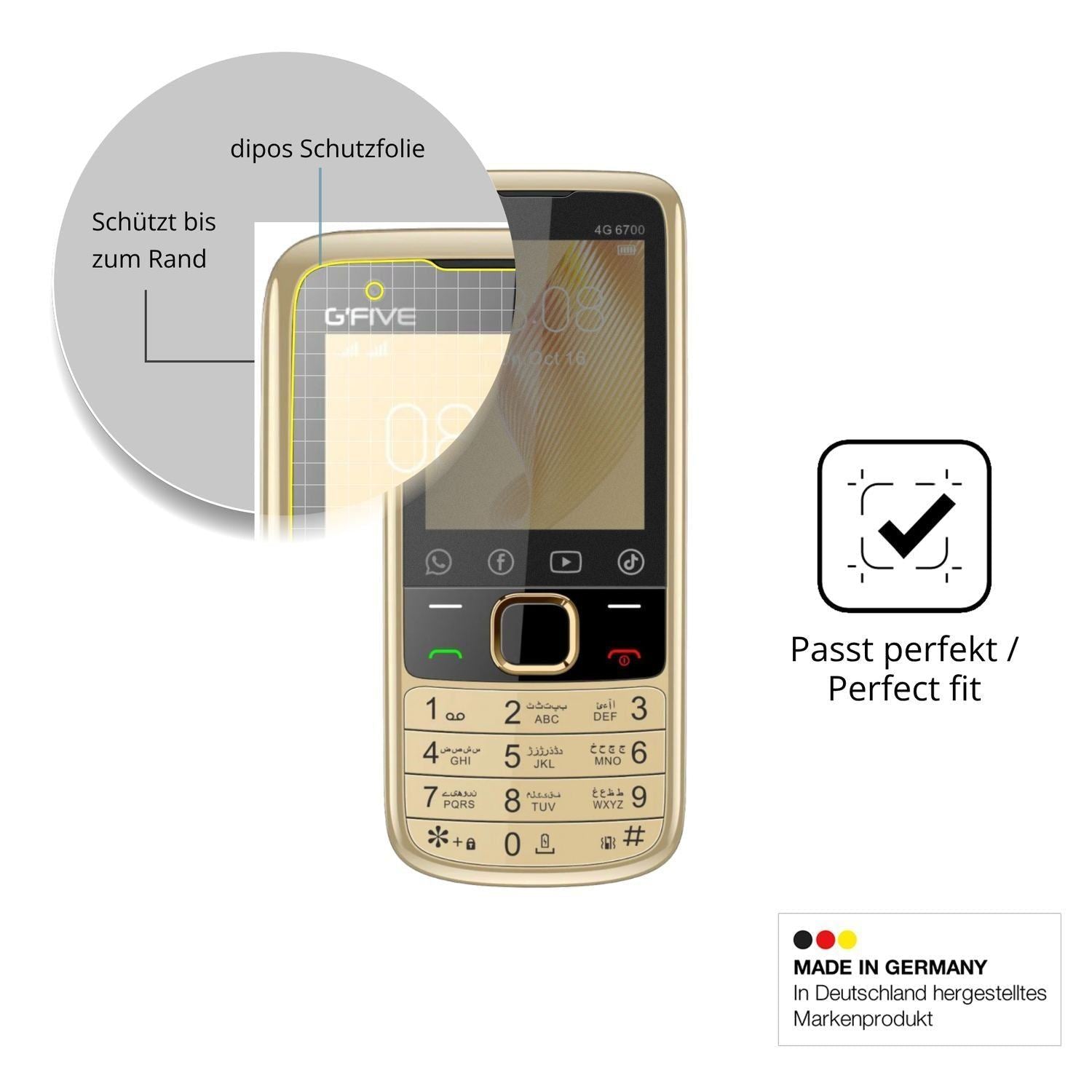 Blickschutzfolie für GFive 4G 6700 matt Schutzfoli (4)
