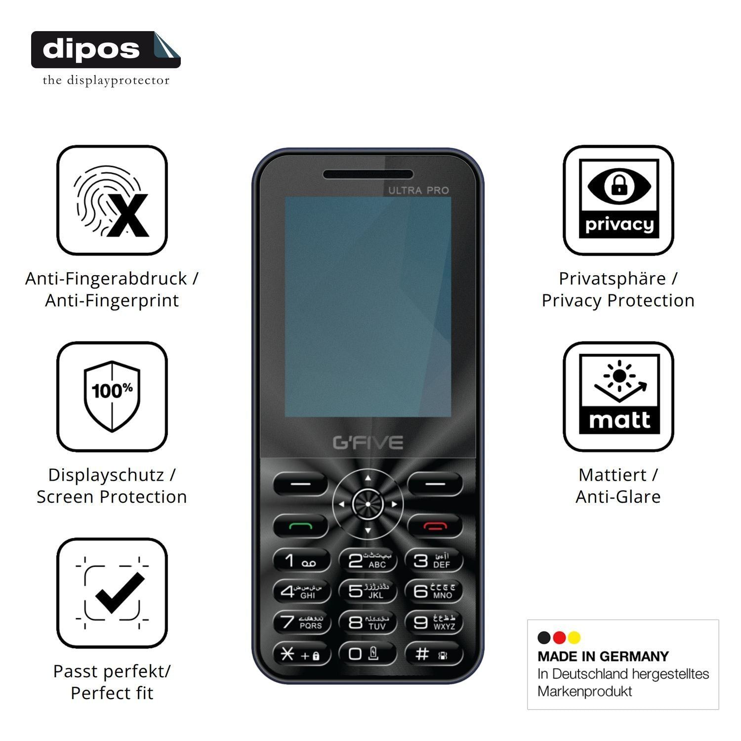 Blickschutzfolie für GFive Ultra Pro matt Schutzfo (5)
