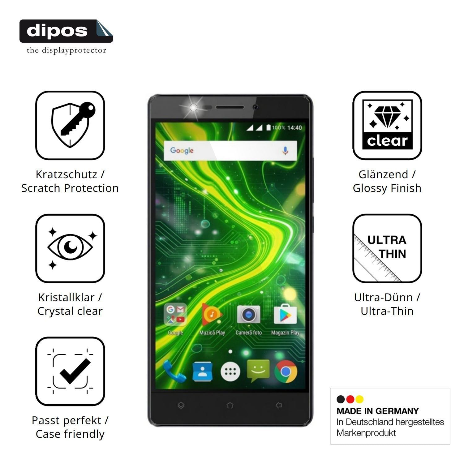 4x Schutzfolie klar für Myria Grand 4G Display-Sch (7)
