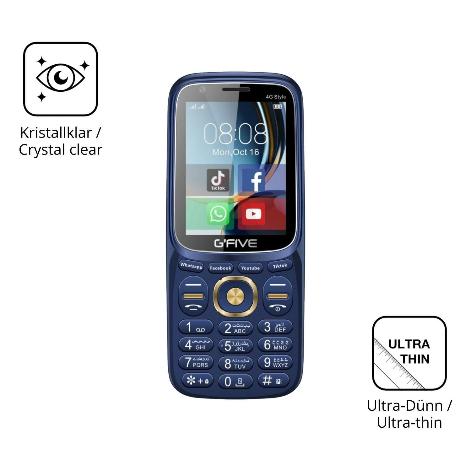 4x Schutzfolie klar für GFive 4G Style Display-Sch (5)