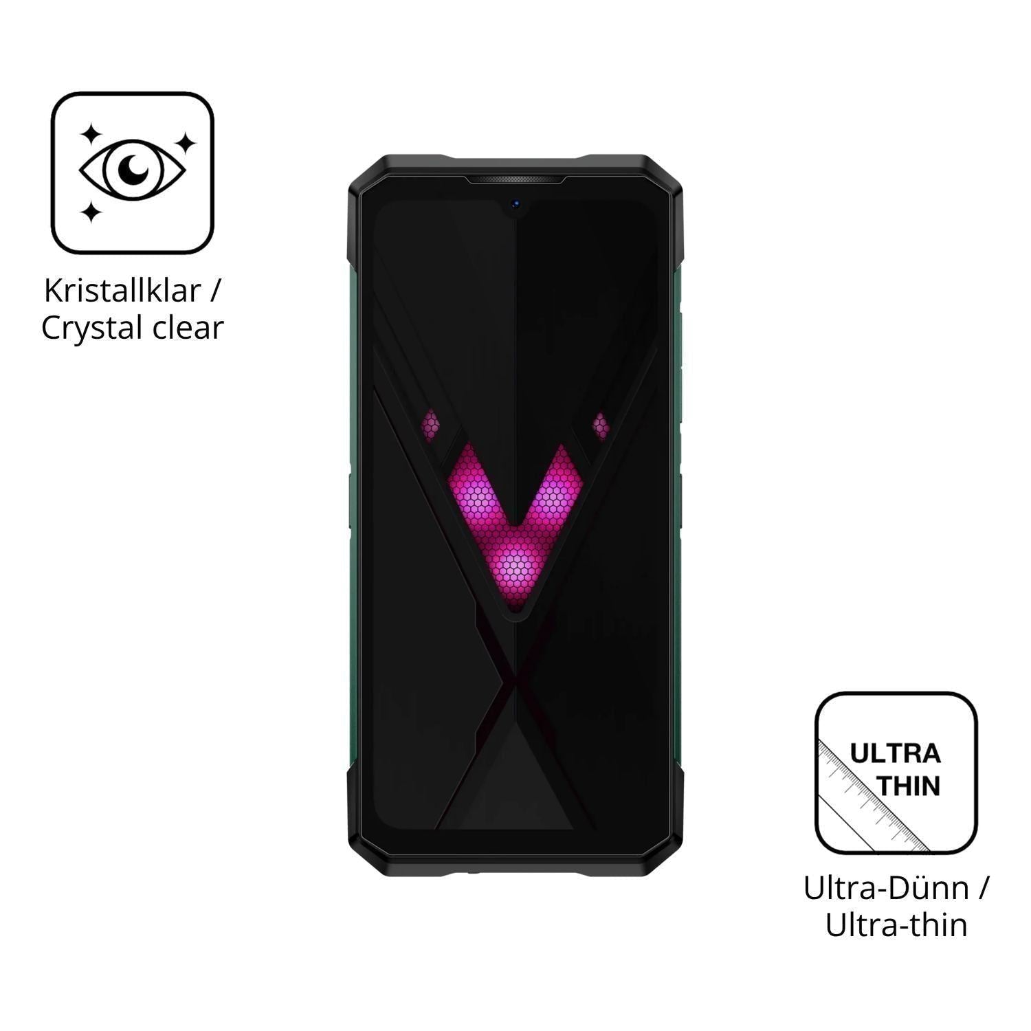 4x Schutzfolie klar für Doogee S200 Ultra Display- (5)