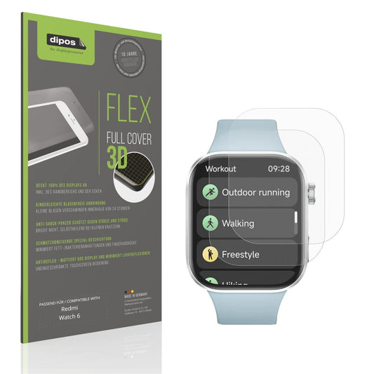 2x Full Cover Schutzfolie matt für Redmi Watch 6 (1)