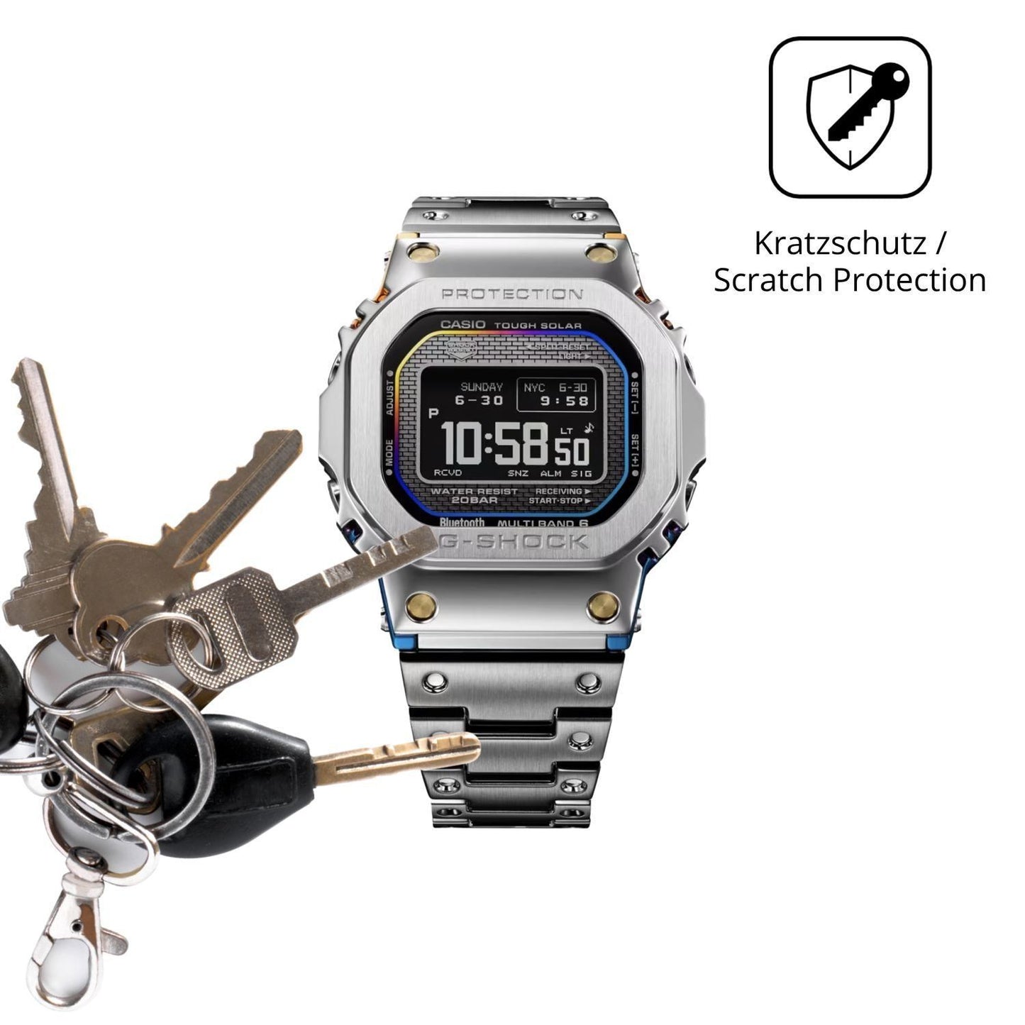6x Schutzfolie klar für Casio G-Shock GMW-BZ5000RC (4)