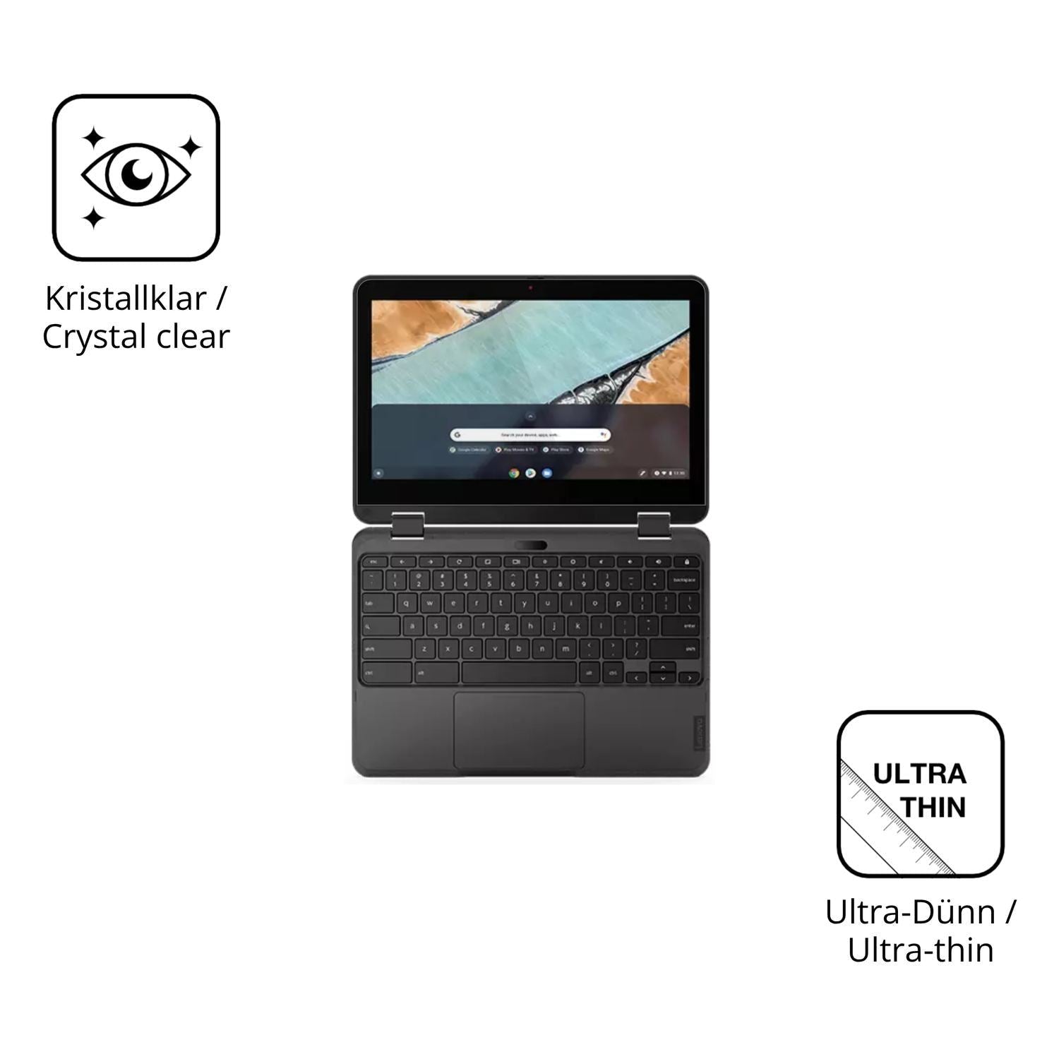 2x Schutzfolie klar für Lenovo 300e Chromebook Gen (5)