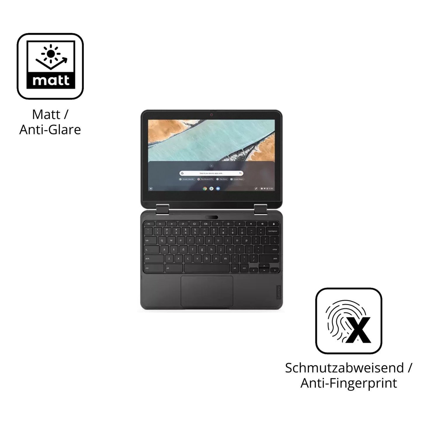 2x Schutzfolie matt für Lenovo 300e Chromebook Gen (5)