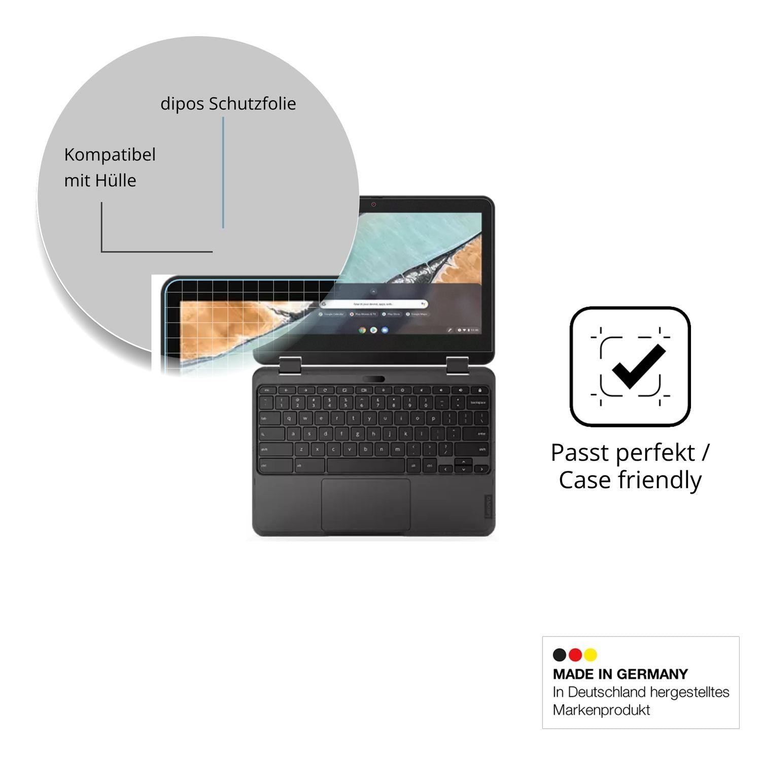 2x Schutzfolie matt für Lenovo 300e Chromebook Gen (6)