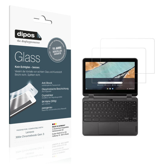 2x 9H Schutzfolie für Lenovo 300e Chromebook Gen 3 (1)