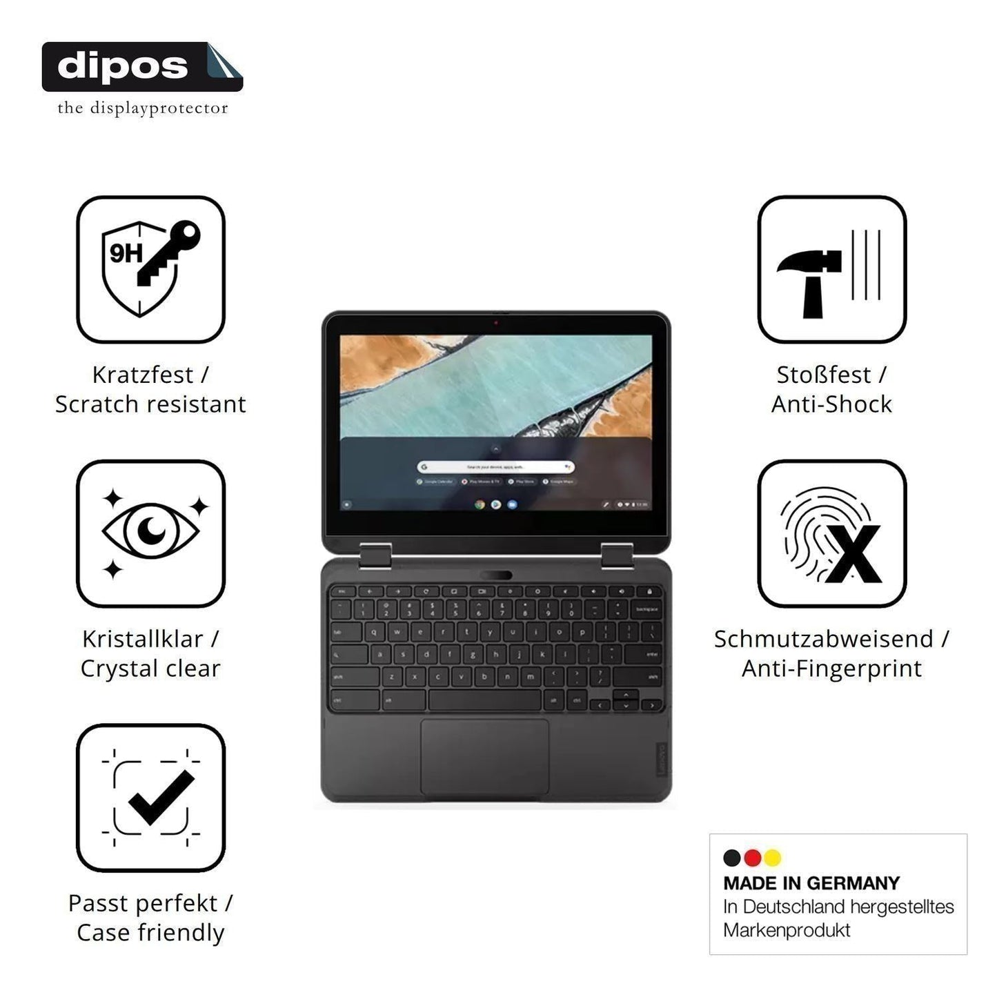 2x 9H Schutzfolie für Lenovo 300e Chromebook Gen 3 (7)