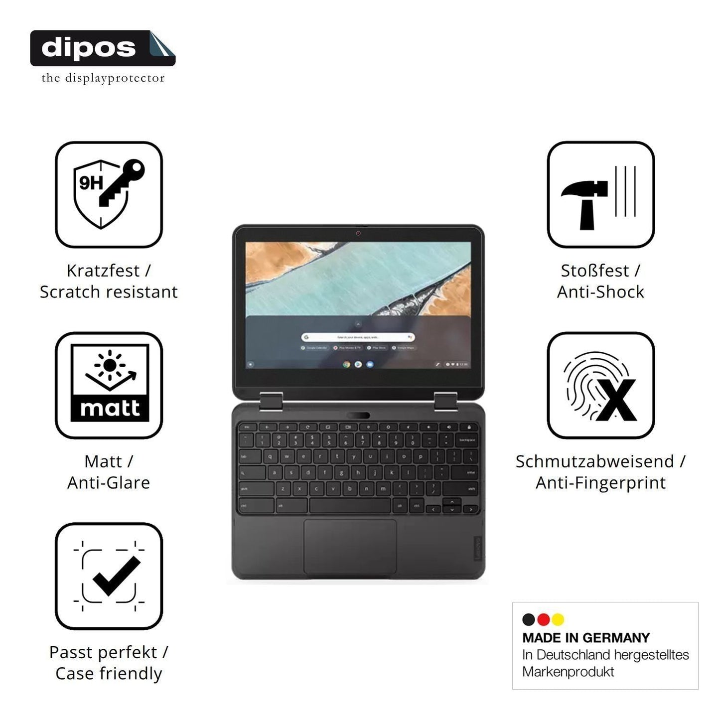 2x 9H Schutzfolie matt für Lenovo 300e Chromebook  (7)