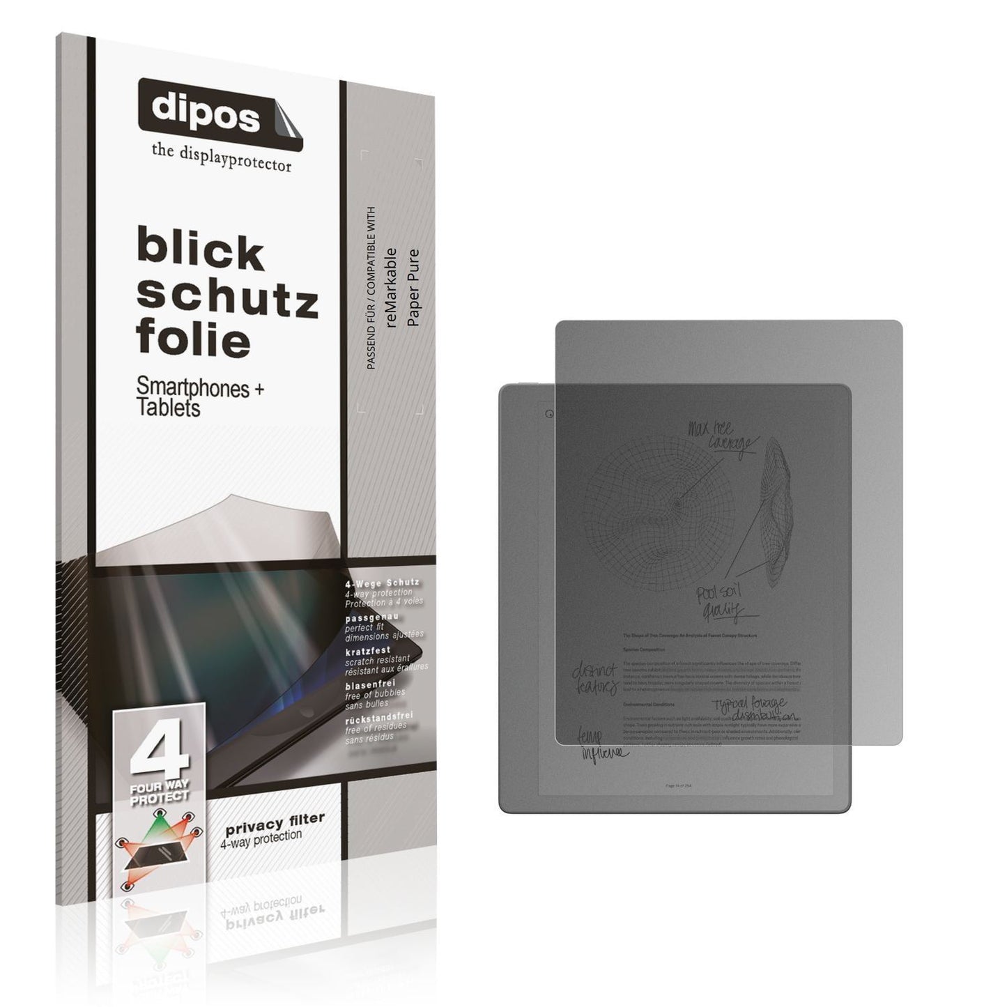 Blickschutzfolie für reMarkable Paper Pure matt Sc (1)