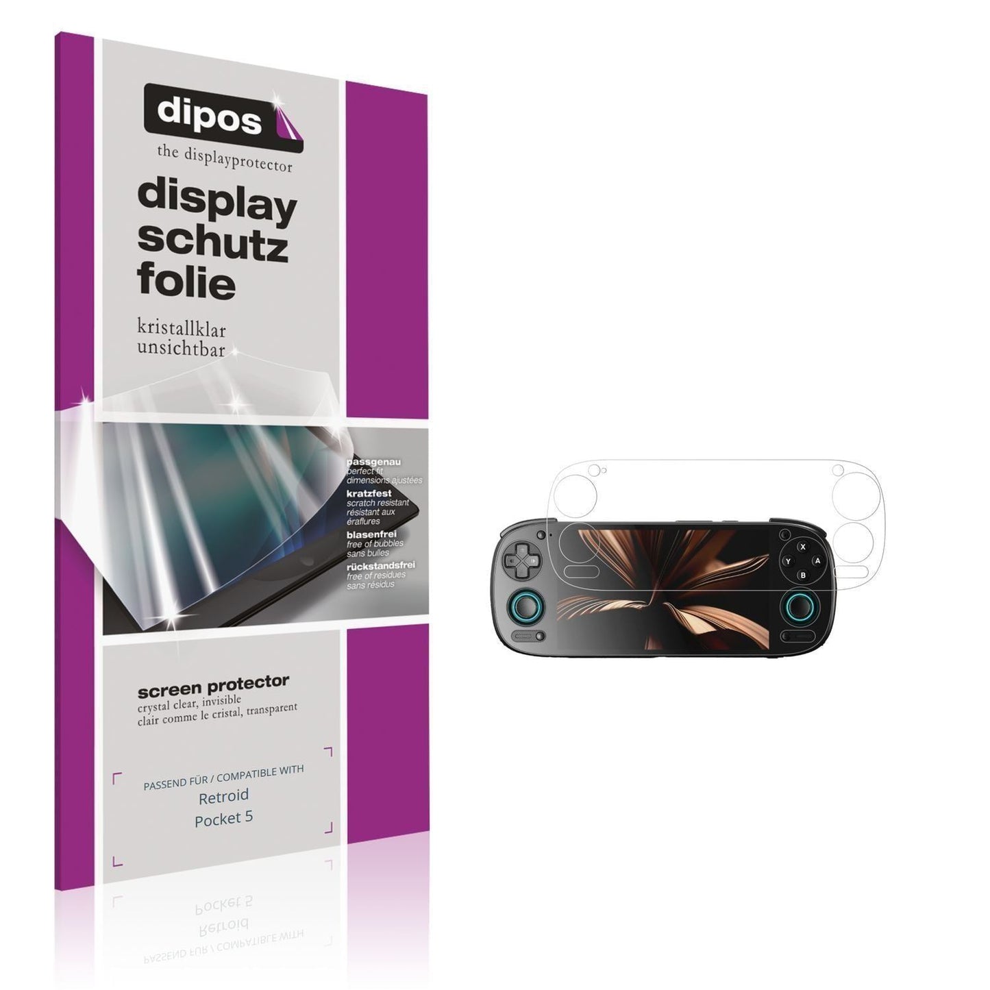 2x Schutzfolie klar für Retroid Pocket 5 Display-S (1)