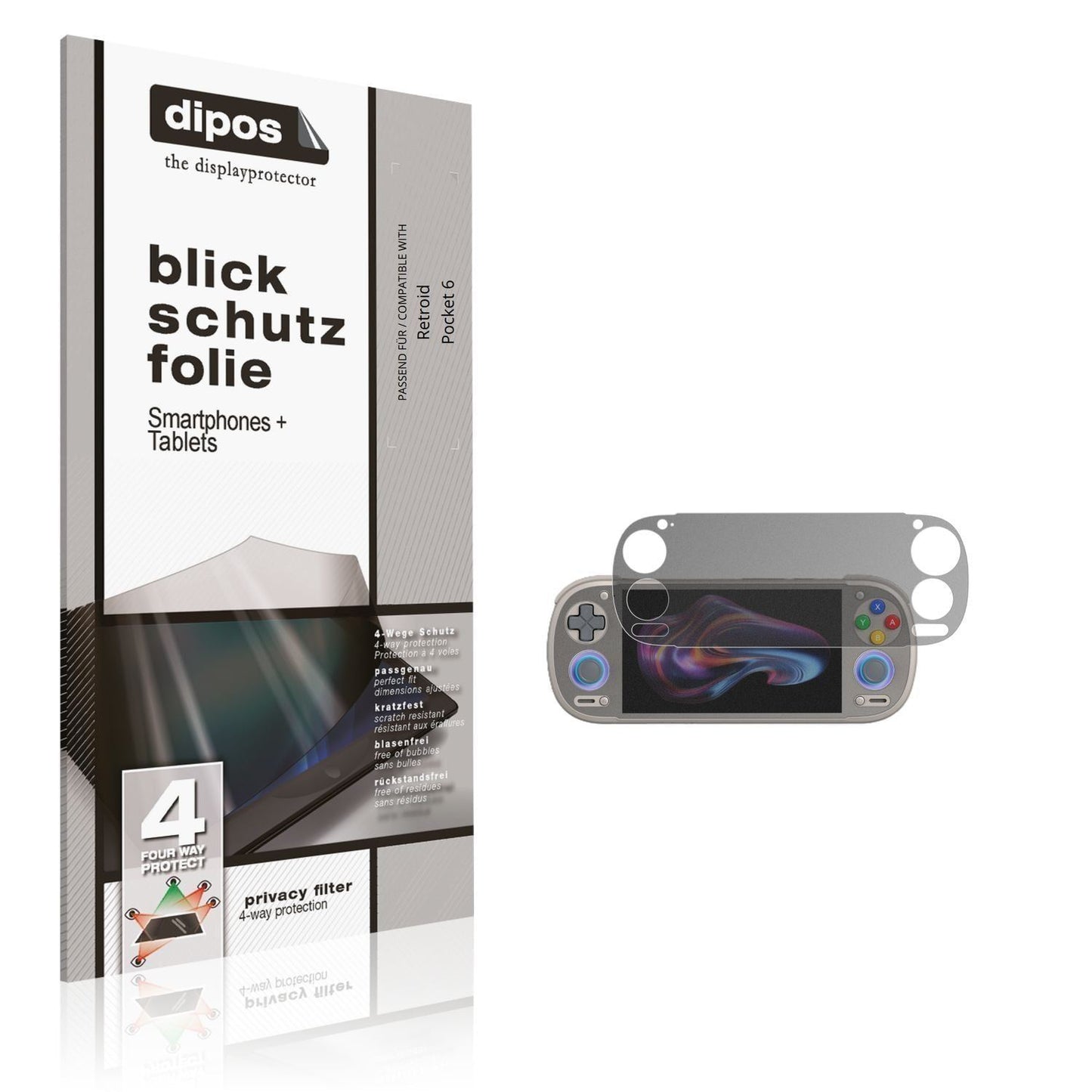 Blickschutzfolie für Retroid Pocket 6 matt Schutzf (1)