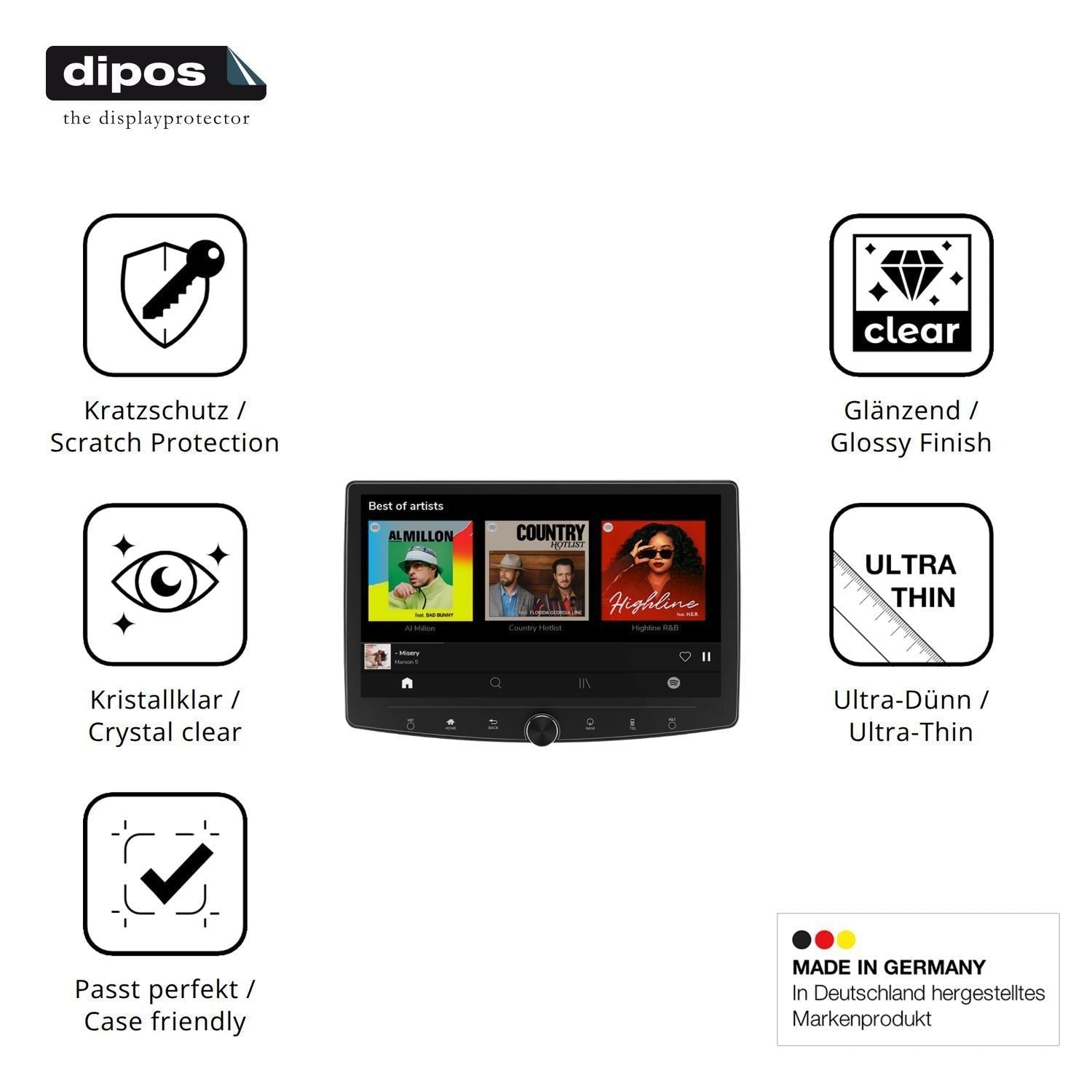 2x Schutzfolie klar für Eonon UX6SK2-PLUS Display- (7)