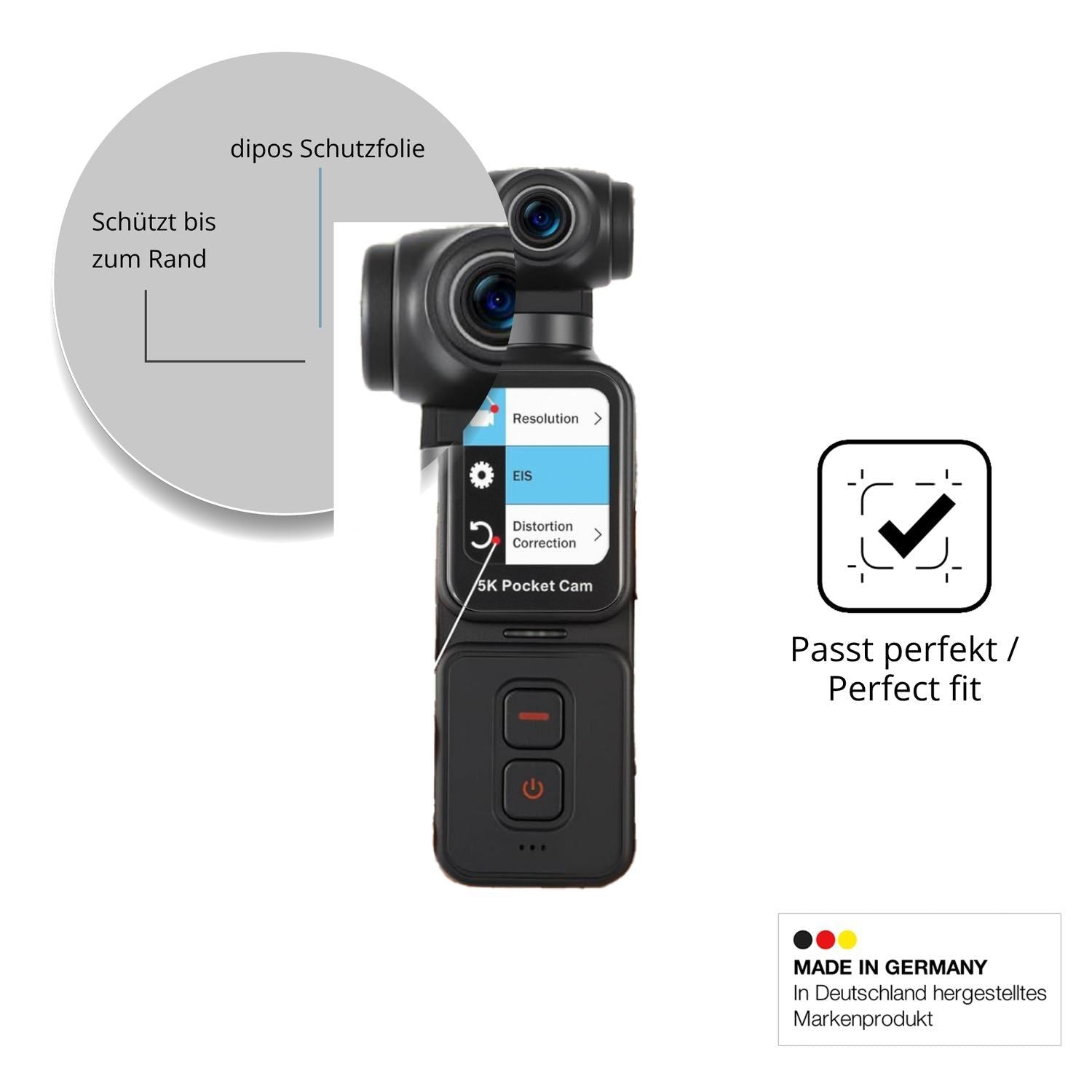 2x Full Cover Schutzfolie matt für ydi POCKETCAM P (6)