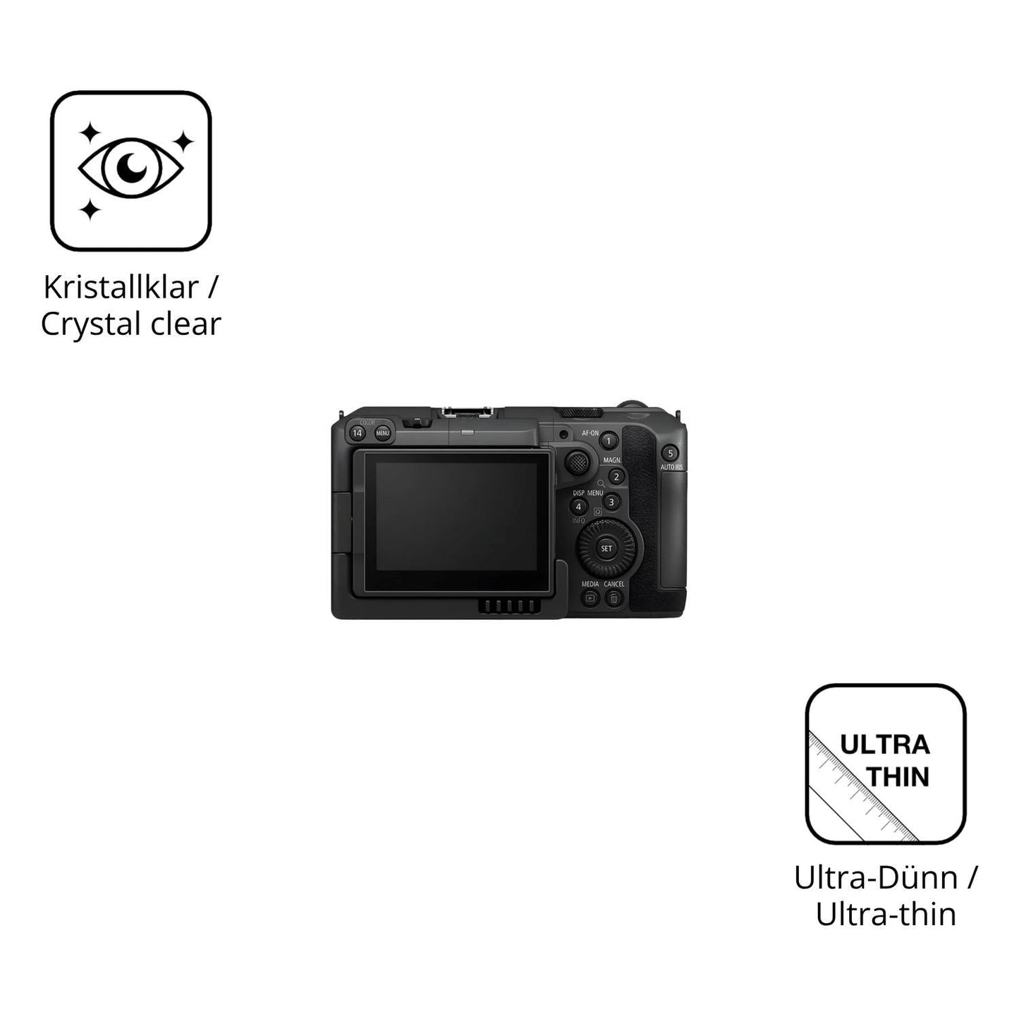 4x Schutzfolie klar für Canon EOS C50 Display-Schu (5)