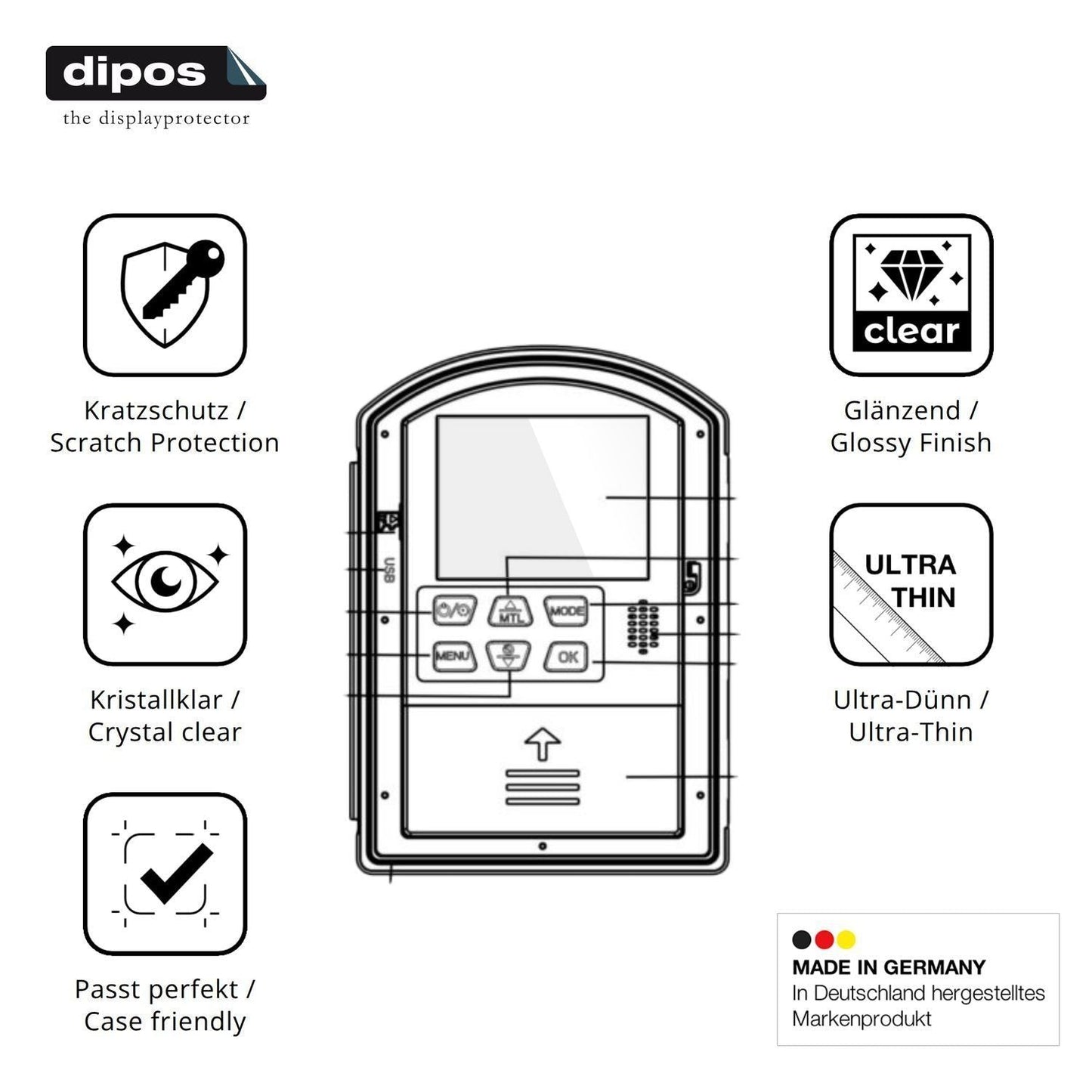 4x Schutzfolie klar für Dsoon TL2100 Display-Schut (7)