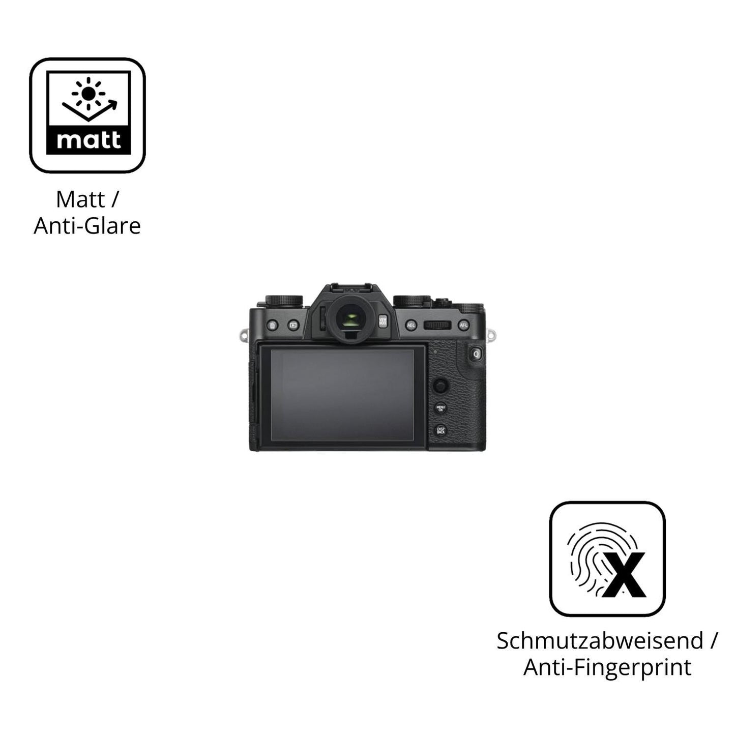 4x Schutzfolie matt für Fujifilm X-T30 III Display (5)