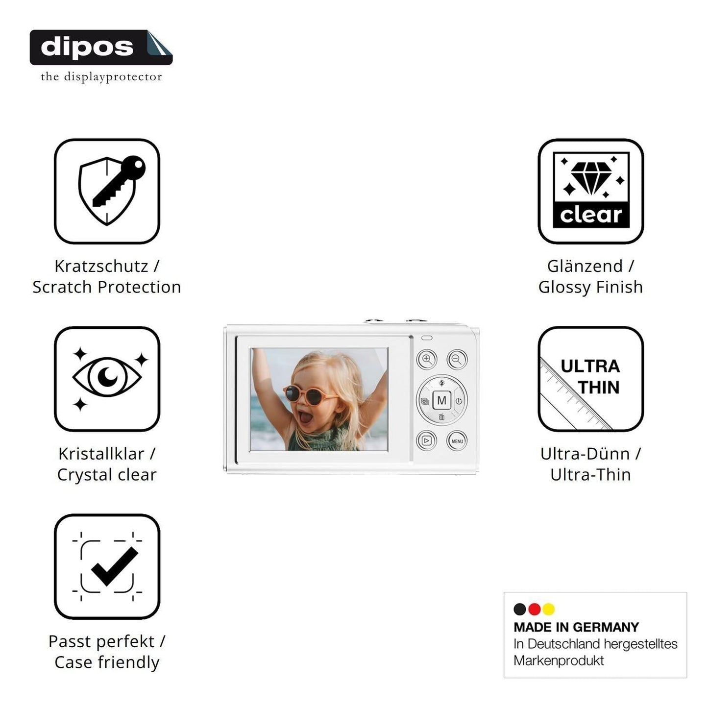 4x Schutzfolie klar für LAMA RM Digitalkamera Disp (7)