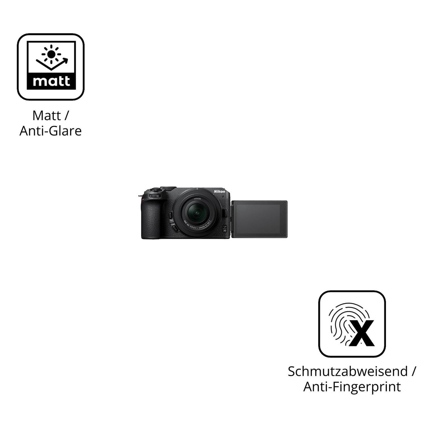 4x Schutzfolie matt für Nikon Z30 Display-Schutzfo (5)