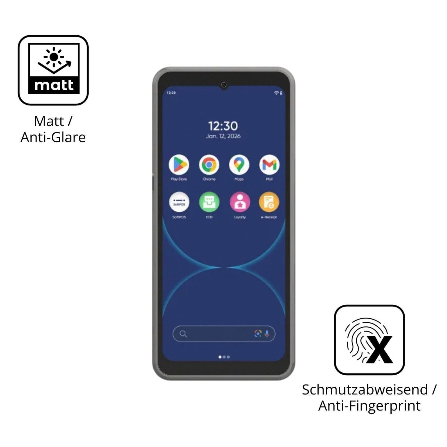 4x Schutzfolie matt für Ingenico Axium NX8 Display (5)