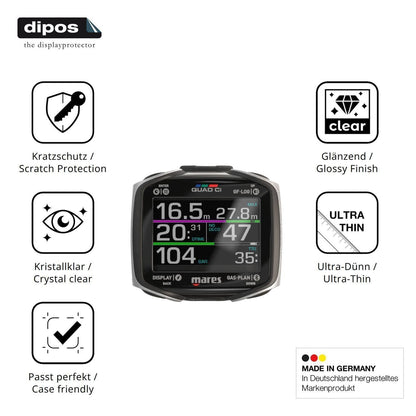 6x Schutzfolie klar für Mares Quad CI Display-Schu (7)