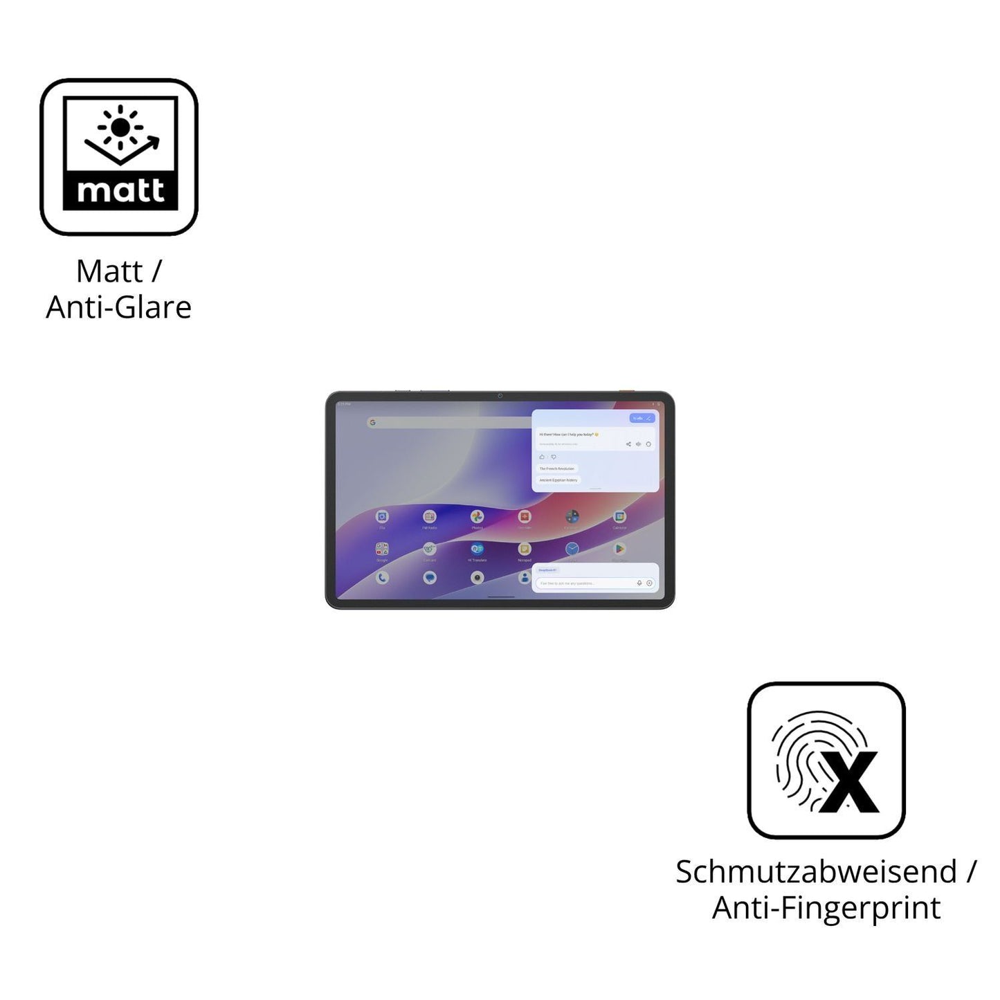 2x Schutzfolie matt für Tecno MEGAPAD 2 Display-Sc (5)