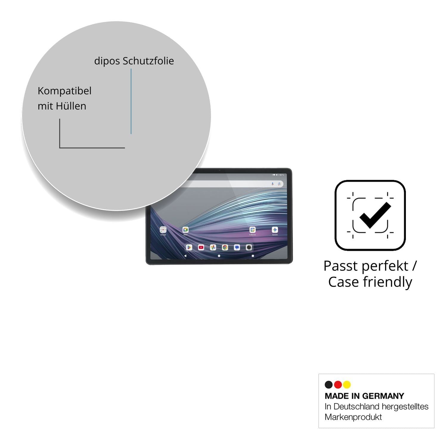 2x Schutzfolie klar für Acepad A172 Display-Schutz (6)