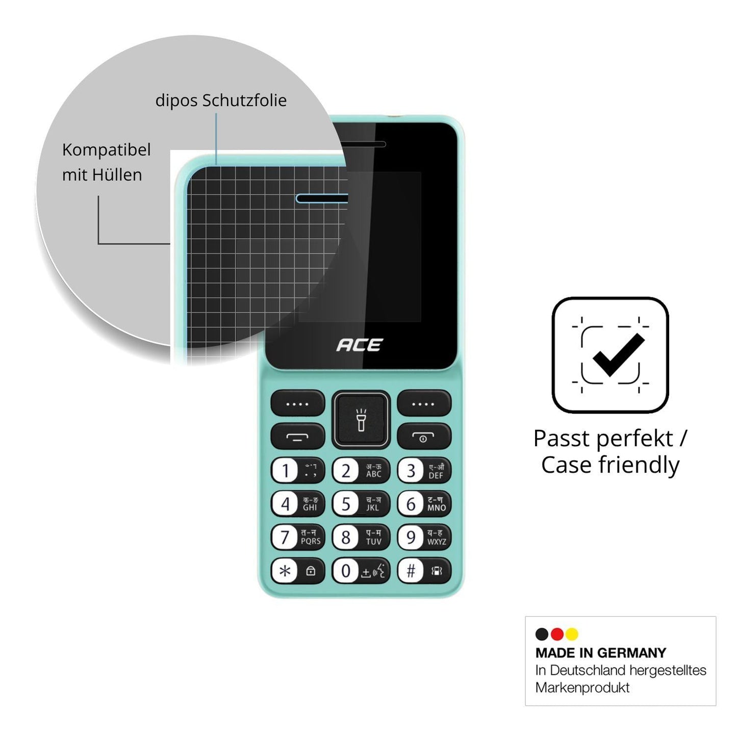 4x Schutzfolie klar für Itel Ace 2 Heera Display-S (6)