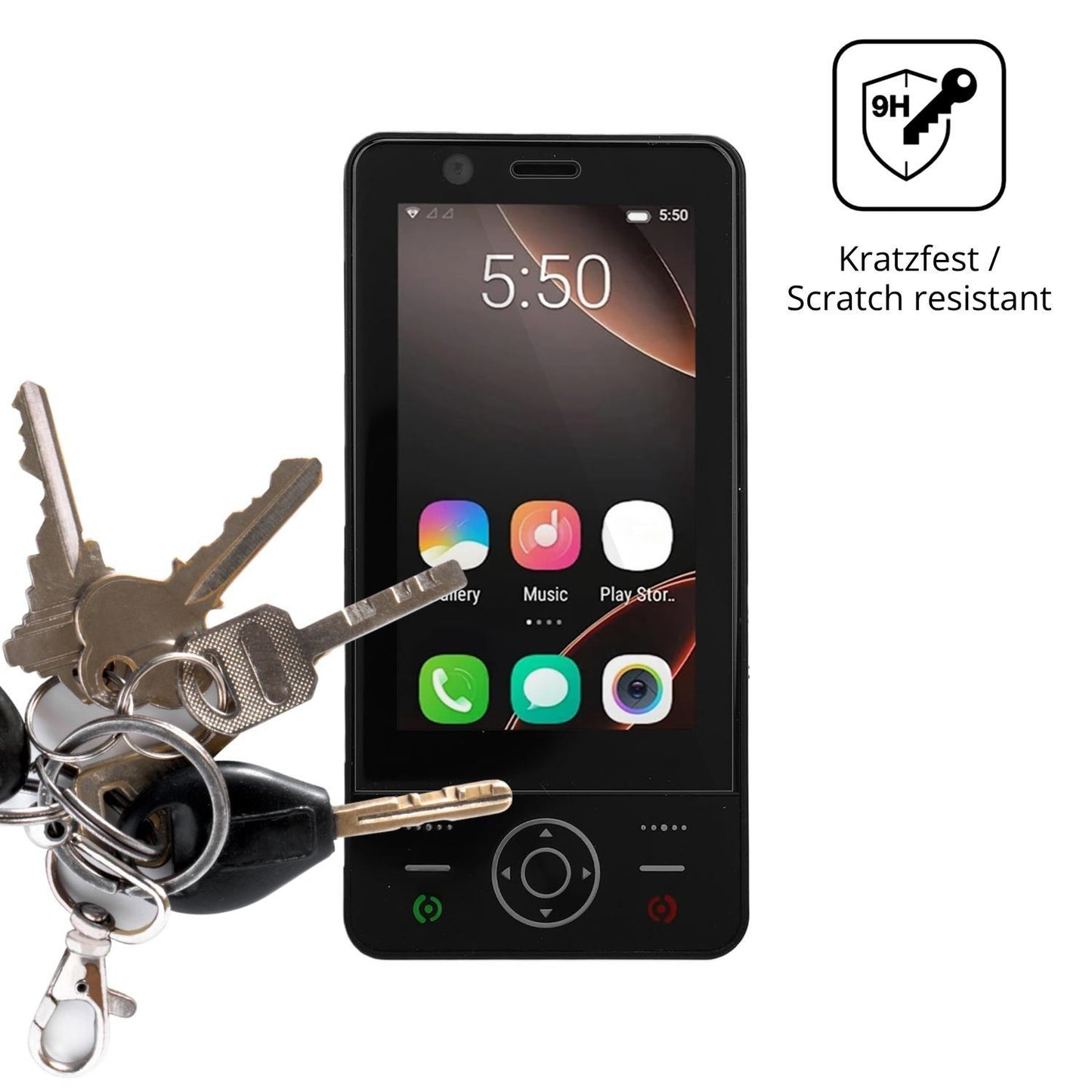 2x 9H Schutzfolie für Plyisty 4G Slide Phone Panze (3)