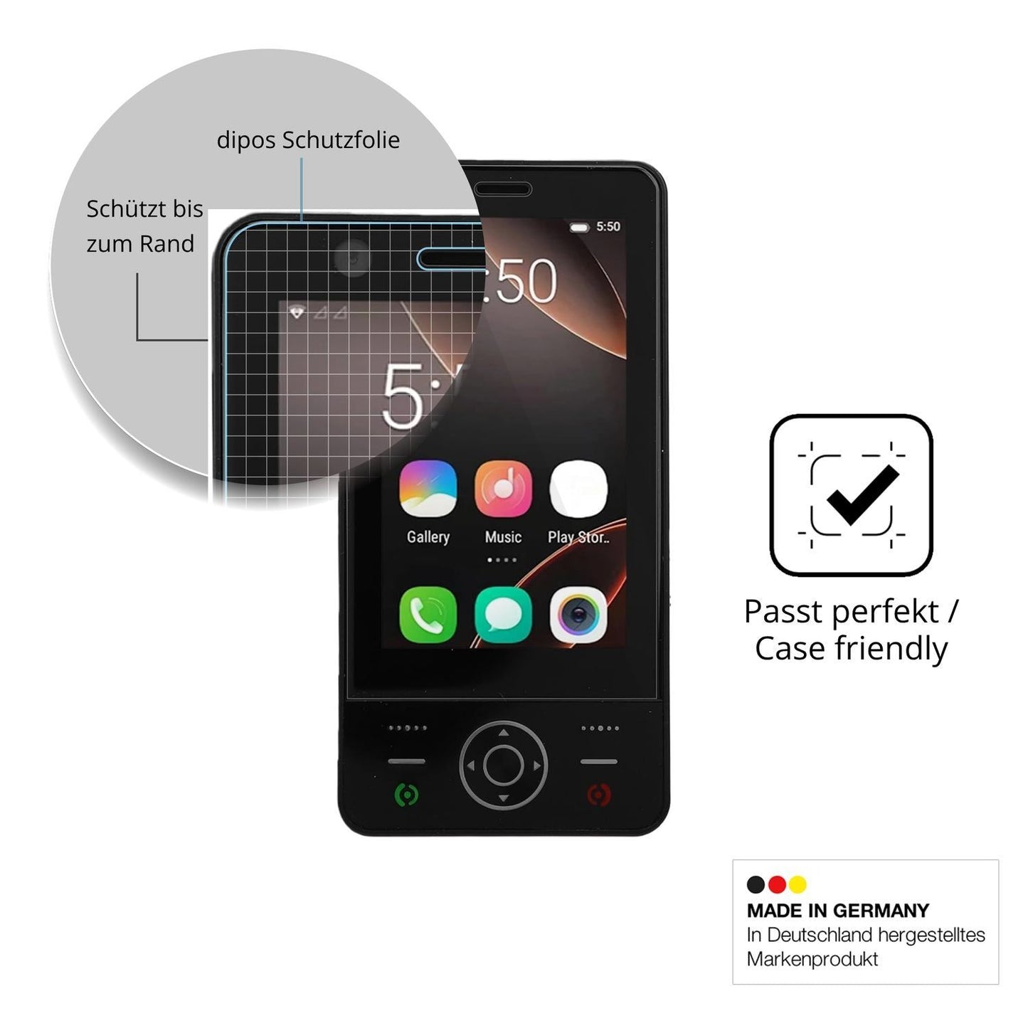2x 9H Schutzfolie für Plyisty 4G Slide Phone Panze (6)