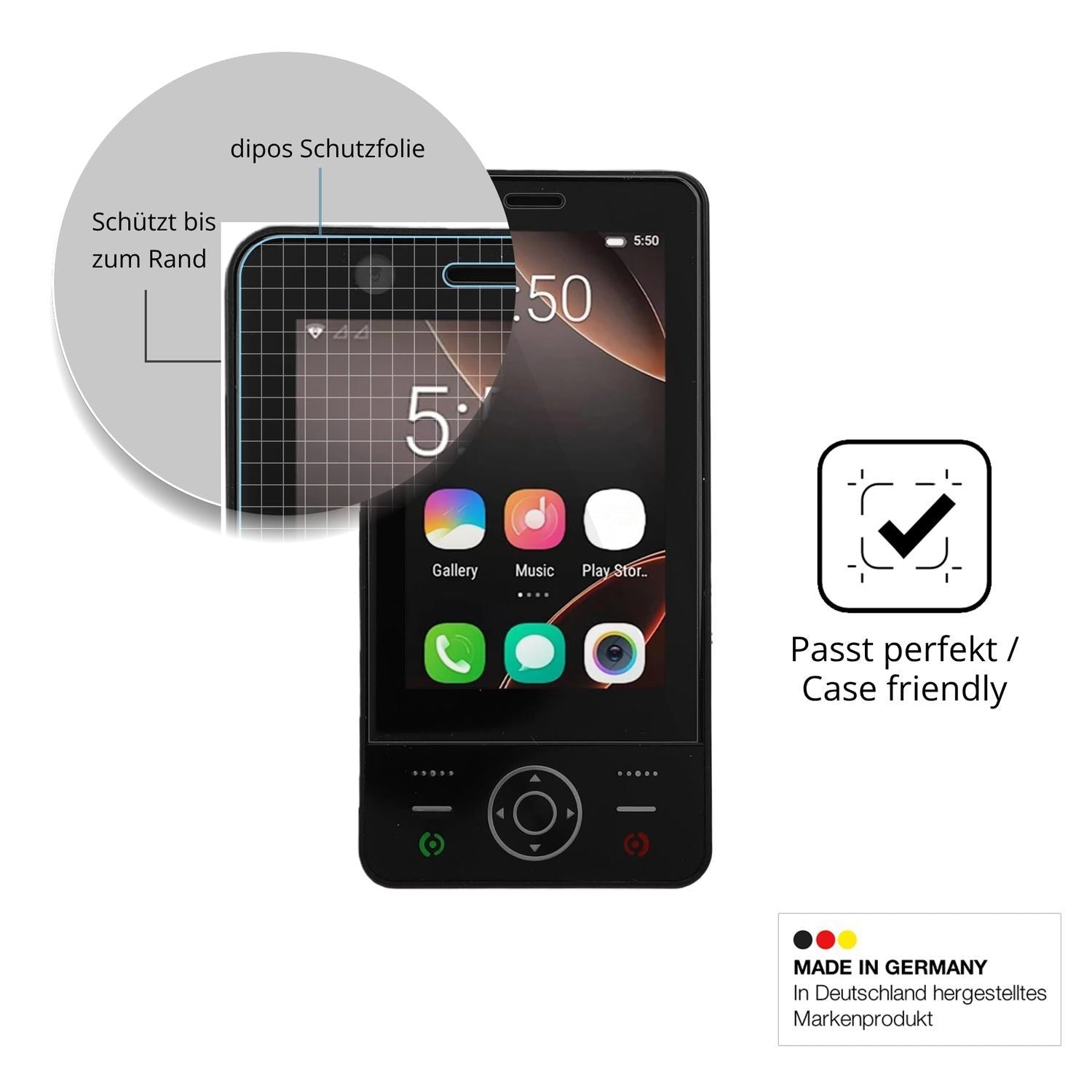 2x 9H Schutzfolie für Plyisty 4G Slide Phone Panze (6)