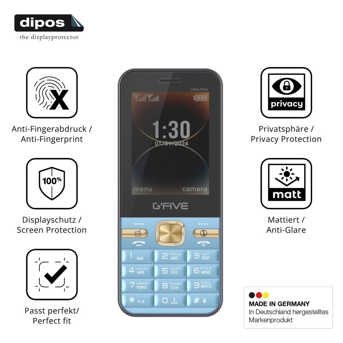 Blickschutzfolie für GFive Ultra Slim matt Schutzf (5)
