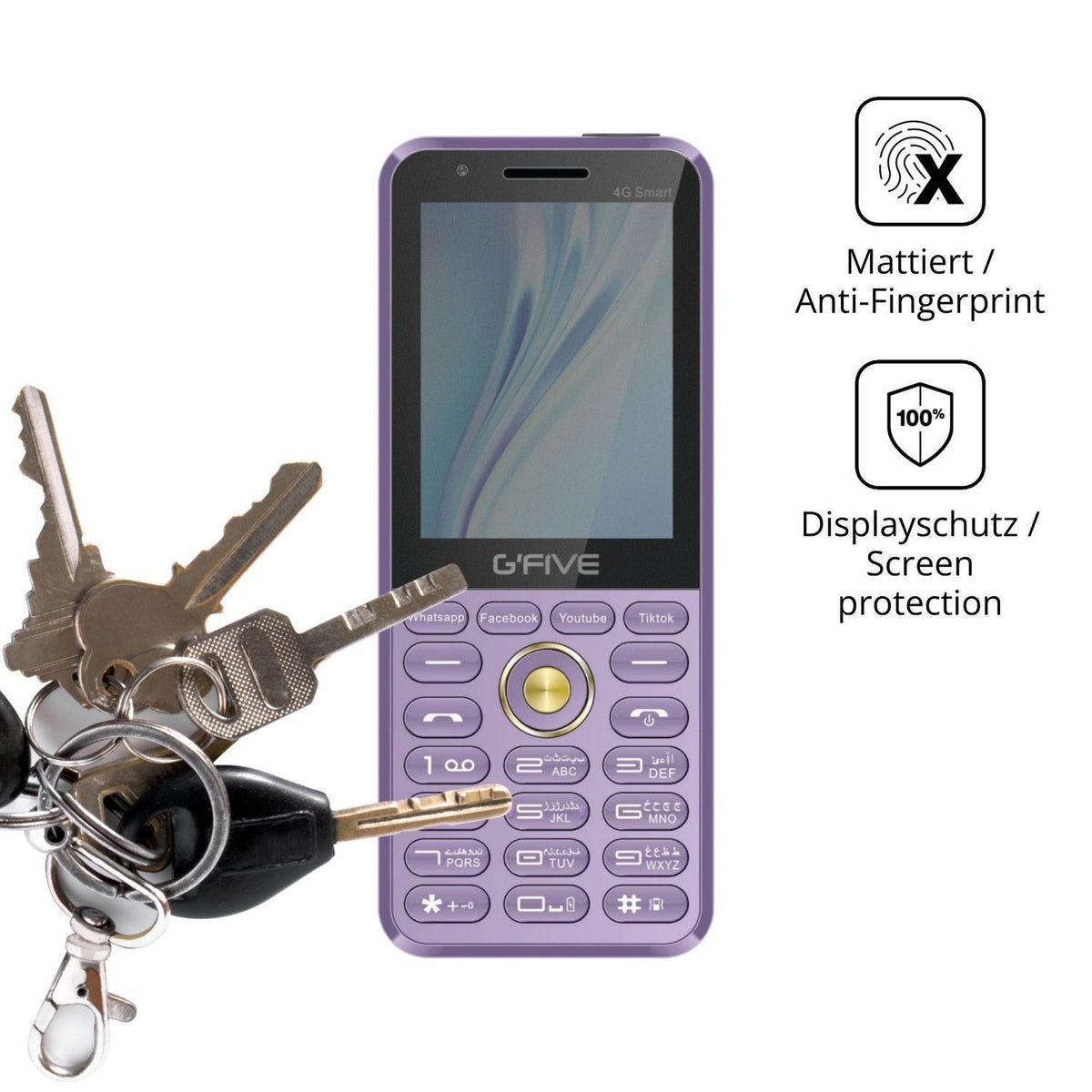Blickschutzfolie für GFive 4G Smart matt Schutzfol (3)
