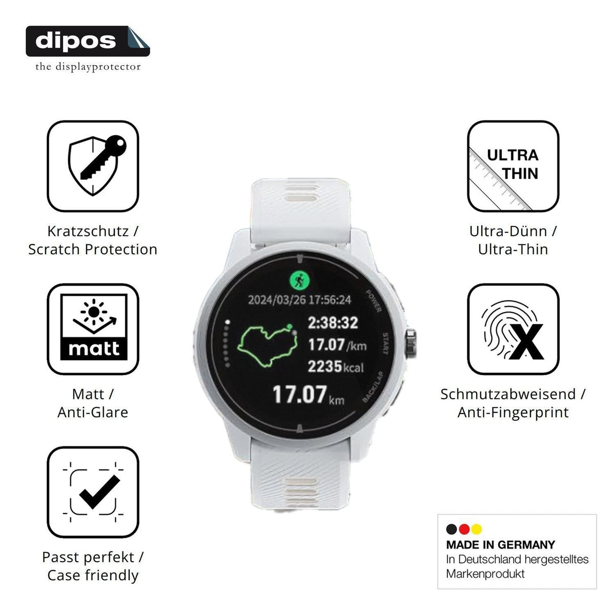 6x Schutzfolie matt für iGPSPORT VeRun Display-Sch (7)