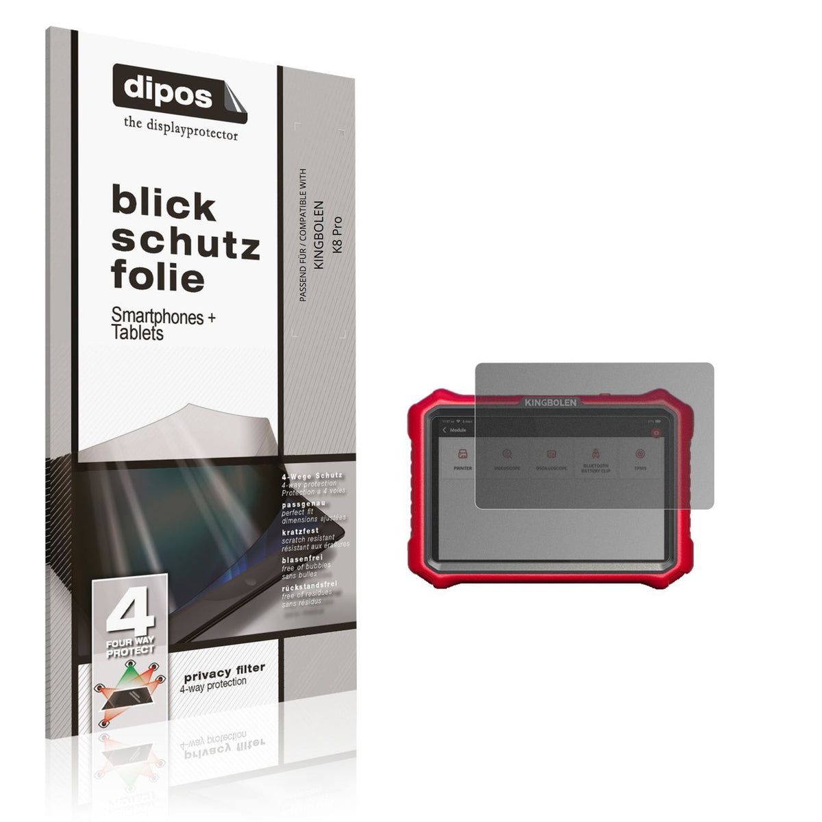 Blickschutzfolie für KINGBOLEN K8 Pro matt Schutzf (1)