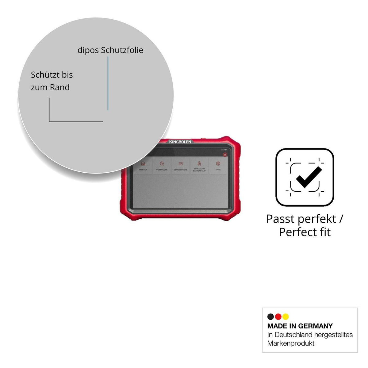 Blickschutzfolie für KINGBOLEN K8 Pro matt Schutzf (4)